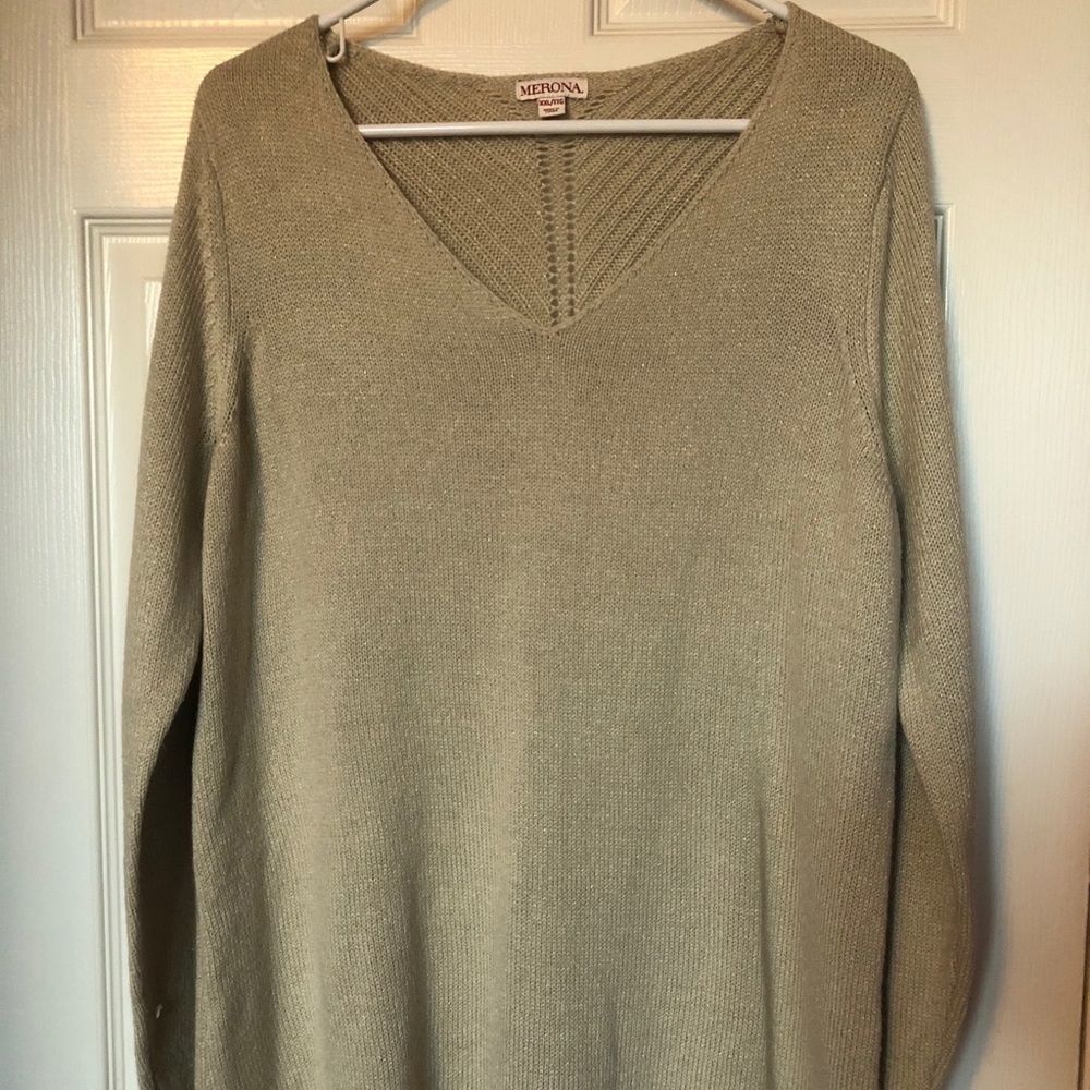 Champagne shimmery sweater
